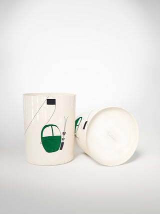 Signature Candle - Skilift Green-Saints-Pères Paris- Ceramic Plates, Platters, Bowls, Coffee Cups. Animal Designs, Zebra, Flamingo, Elephant. Graphic Designs and more.
