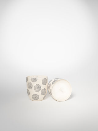 Small Candle - Circles Small-Saints-Pères Paris- Ceramic Plates, Platters, Bowls, Coffee Cups. Animal Designs, Zebra, Flamingo, Elephant. Graphic Designs and more.