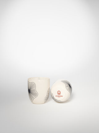 Small Candle - Coral Flowers-Saints-Pères Paris- Ceramic Plates, Platters, Bowls, Coffee Cups. Animal Designs, Zebra, Flamingo, Elephant. Graphic Designs and more.