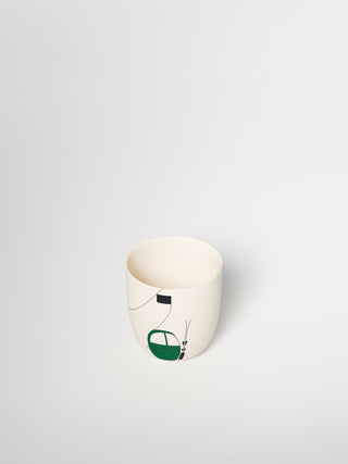 Espresso Cup Skilift Green-Saints-Pères Paris- Ceramic Plates, Platters, Bowls, Coffee Cups. Animal Designs, Zebra, Flamingo, Elephant. Graphic Designs and more.