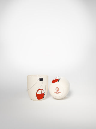 Espresso Cup Skilift Red-Saints-Pères Paris- Ceramic Plates, Platters, Bowls, Coffee Cups. Animal Designs, Zebra, Flamingo, Elephant. Graphic Designs and more.