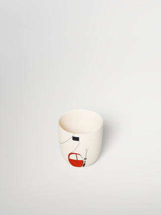 Espresso Cup Skilift Red-Saints-Pères Paris- Ceramic Plates, Platters, Bowls, Coffee Cups. Animal Designs, Zebra, Flamingo, Elephant. Graphic Designs and more.