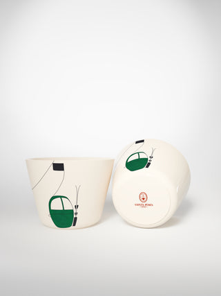 Tea Cup Skilift Green-Saints-Pères Paris- Ceramic Plates, Platters, Bowls, Coffee Cups. Animal Designs, Zebra, Flamingo, Elephant. Graphic Designs and more.