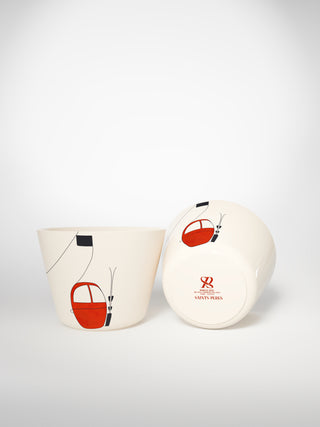 Tea Cup Skilift Red-Saints-Pères Paris- Ceramic Plates, Platters, Bowls, Coffee Cups. Animal Designs, Zebra, Flamingo, Elephant. Graphic Designs and more.