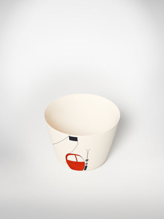 Tea Cup Skilift Red-Saints-Pères Paris- Ceramic Plates, Platters, Bowls, Coffee Cups. Animal Designs, Zebra, Flamingo, Elephant. Graphic Designs and more.