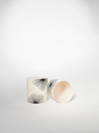 Litron Espresso Cup Coral Flowers-Saints-Pères Paris- Ceramic Plates, Platters, Bowls, Coffee Cups. Animal Designs, Zebra, Flamingo, Elephant. Graphic Designs and more.