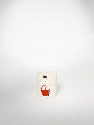 Litron Espresso Cup Skilift Red-Saints-Pères Paris- Ceramic Plates, Platters, Bowls, Coffee Cups. Animal Designs, Zebra, Flamingo, Elephant. Graphic Designs and more.