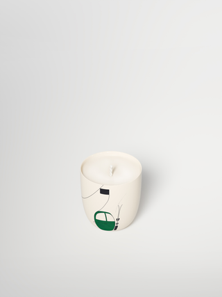 Small Candle - Skilift Green-Saints-Pères Paris- Ceramic Plates, Platters, Bowls, Coffee Cups. Animal Designs, Zebra, Flamingo, Elephant. Graphic Designs and more.