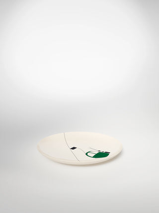 Dessert Plate Skilift Green-Saints-Pères Paris- Ceramic Plates, Platters, Bowls, Coffee Cups. Animal Designs, Zebra, Flamingo, Elephant. Graphic Designs and more.