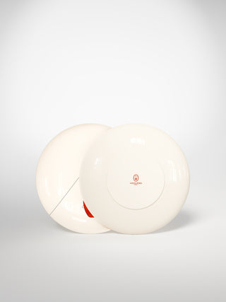 Dessert Plate Skilift Red-Saints-Pères Paris- Ceramic Plates, Platters, Bowls, Coffee Cups. Animal Designs, Zebra, Flamingo, Elephant. Graphic Designs and more.