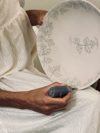 Porcelain Workshops: Illustration-Saints Pères Paris- Ceramic Plates, Platters, Bowls, Coffee Cups. Animal Designs, Zebra, Flamingo, Elephant. Graphic Designs and more.