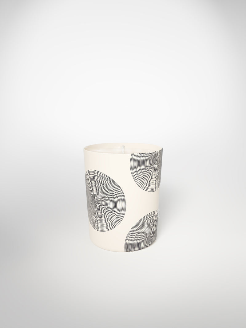 Signature Candle - Circle Meduim-Saints-Pères Paris- Ceramic Plates, Platters, Bowls, Coffee Cups. Animal Designs, Zebra, Flamingo, Elephant. Graphic Designs and more.