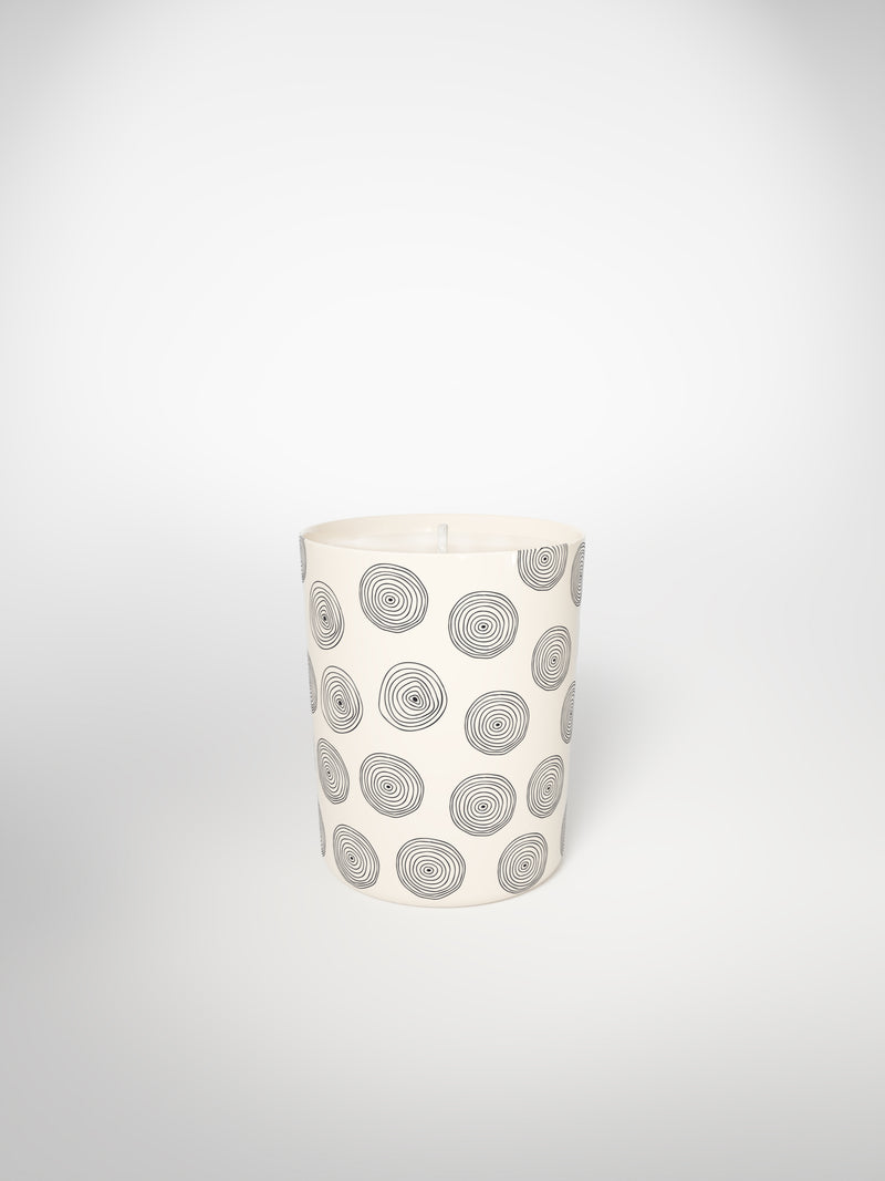 Signature Candle - Circle Small-Saints-Pères Paris- Ceramic Plates, Platters, Bowls, Coffee Cups. Animal Designs, Zebra, Flamingo, Elephant. Graphic Designs and more.