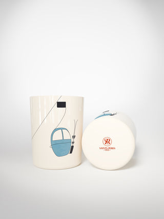 Mug Skilift Blue-Saints-Pères Paris- Ceramic Plates, Platters, Bowls, Coffee Cups. Animal Designs, Zebra, Flamingo, Elephant. Graphic Designs and more.