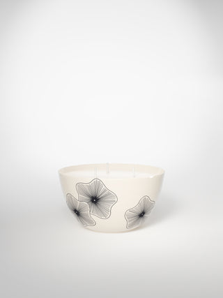 Centerpiece Candle - Coral Flowers-Saints-Pères Paris- Ceramic Plates, Platters, Bowls, Coffee Cups. Animal Designs, Zebra, Flamingo, Elephant. Graphic Designs and more.