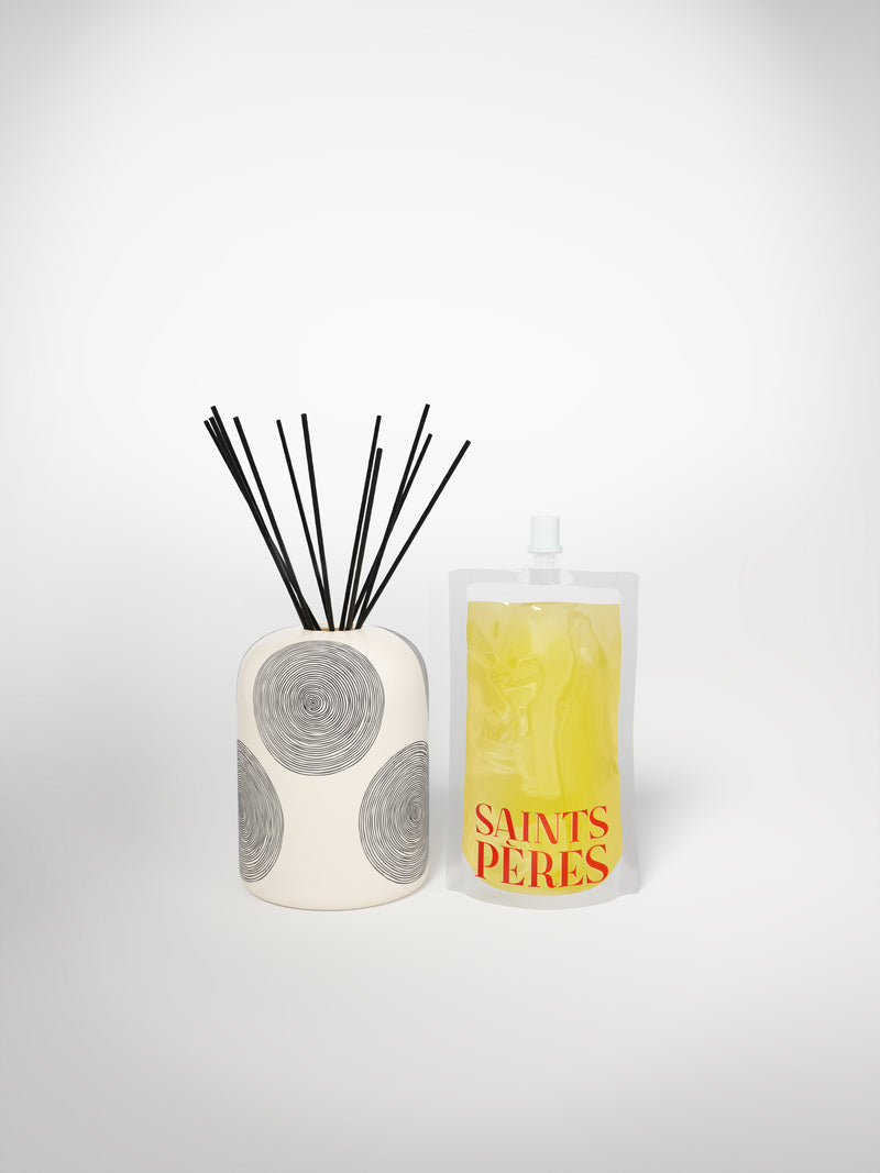 Diffuser Regular Circle Medium-Saints-Pères Paris- Ceramic Plates, Platters, Bowls, Coffee Cups. Animal Designs, Zebra, Flamingo, Elephant. Graphic Designs and more.