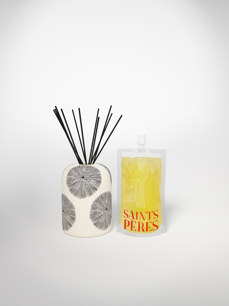 Diffuser Regular Porcupine Medium-Saints-Pères Paris- Ceramic Plates, Platters, Bowls, Coffee Cups. Animal Designs, Zebra, Flamingo, Elephant. Graphic Designs and more.