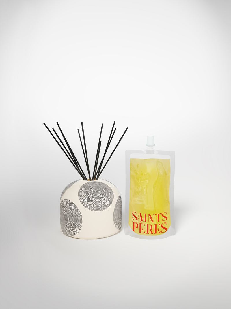 Diffuser Chunky Circle Medium-Saints-Pères Paris- Ceramic Plates, Platters, Bowls, Coffee Cups. Animal Designs, Zebra, Flamingo, Elephant. Graphic Designs and more.