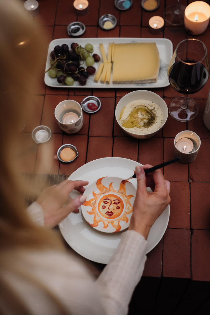 Porcelain Workshops: Illustration or Modelling - (1 Session)-Saints Pères Paris- Ceramic Plates, Platters, Bowls, Coffee Cups. Animal Designs, Zebra, Flamingo, Elephant. Graphic Designs and more.