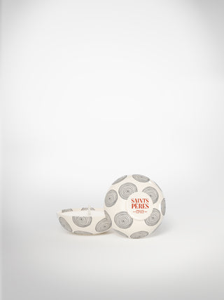 Mini Candle - Circle Small-Saints-Pères Paris- Ceramic Plates, Platters, Bowls, Coffee Cups. Animal Designs, Zebra, Flamingo, Elephant. Graphic Designs and more.