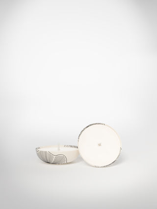 Mini Candle - Coral Flowers-Saints-Pères Paris- Ceramic Plates, Platters, Bowls, Coffee Cups. Animal Designs, Zebra, Flamingo, Elephant. Graphic Designs and more.