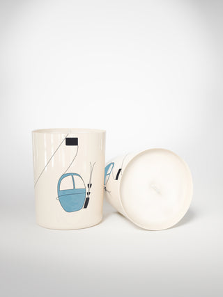 Signature Candle - Skilift Blue-Saints-Pères Paris- Ceramic Plates, Platters, Bowls, Coffee Cups. Animal Designs, Zebra, Flamingo, Elephant. Graphic Designs and more.