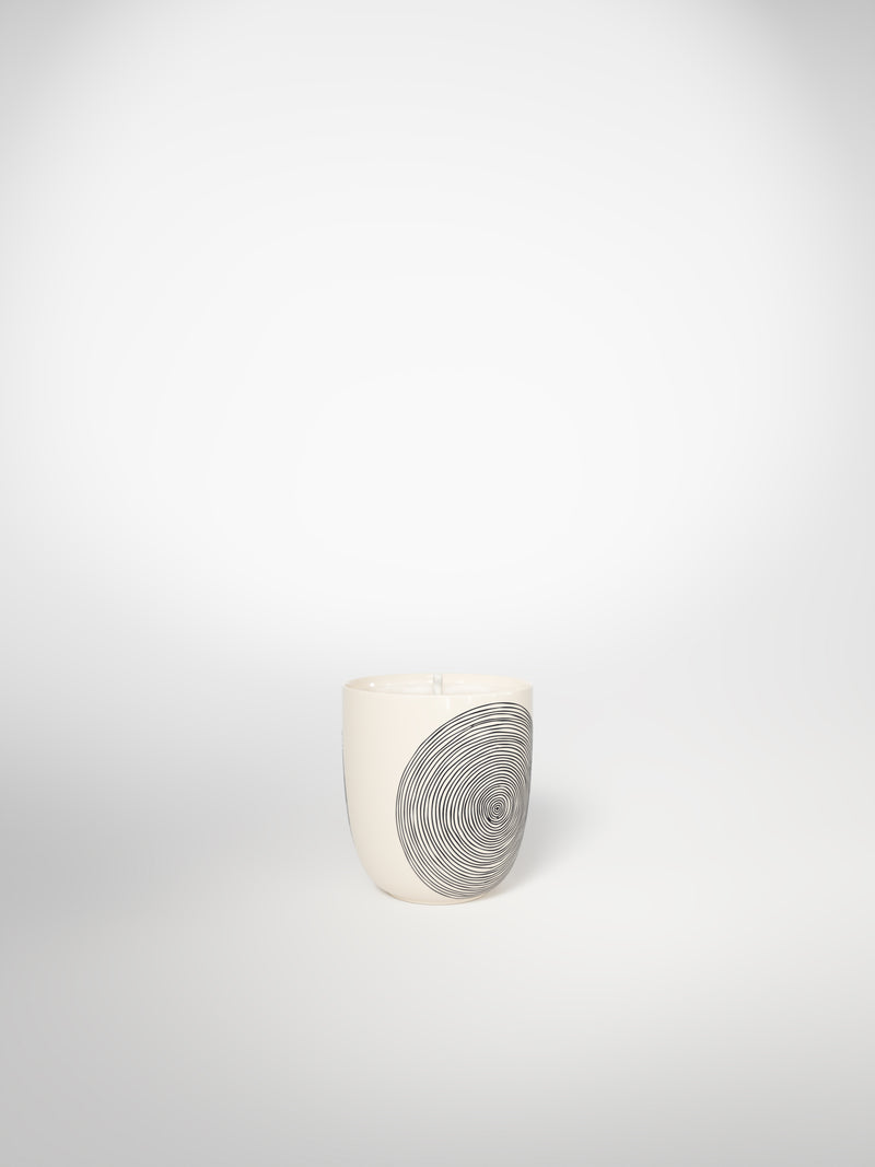 Small Candle - Circles Medium-Saints-Pères Paris- Ceramic Plates, Platters, Bowls, Coffee Cups. Animal Designs, Zebra, Flamingo, Elephant. Graphic Designs and more.