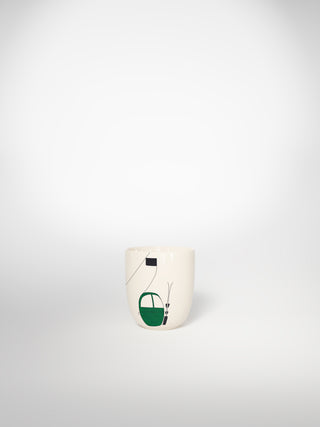 Espresso Cup Skilift Green-Saints-Pères Paris- Ceramic Plates, Platters, Bowls, Coffee Cups. Animal Designs, Zebra, Flamingo, Elephant. Graphic Designs and more.