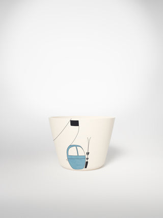 Tea Cup Skilift Blue-Saints-Pères Paris- Ceramic Plates, Platters, Bowls, Coffee Cups. Animal Designs, Zebra, Flamingo, Elephant. Graphic Designs and more.