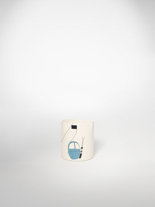 Litron Espresso Cup Skilift blue-Saints-Pères Paris- Ceramic Plates, Platters, Bowls, Coffee Cups. Animal Designs, Zebra, Flamingo, Elephant. Graphic Designs and more.